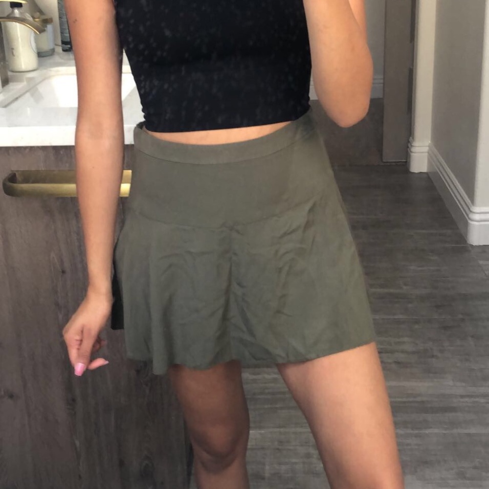 Express Army Green Mini Skirt